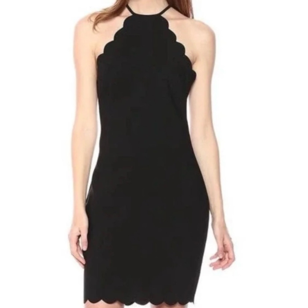 Likely Everly Scalloped Sheath Dress Black NWT